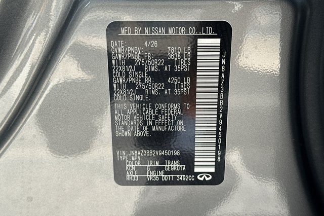 2027 INFINITI QX80 LUXE