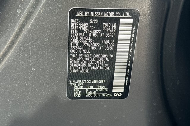 2027 INFINITI QX80 AUTOGRAPH
